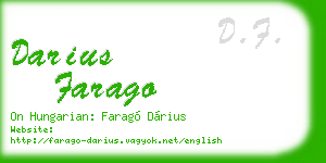 darius farago business card